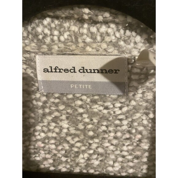 Alfred Dunner Women's 3/4  Sleeve Open Front Cardigan Sweater Size PXL Gray Boho - Picture 2 of 4